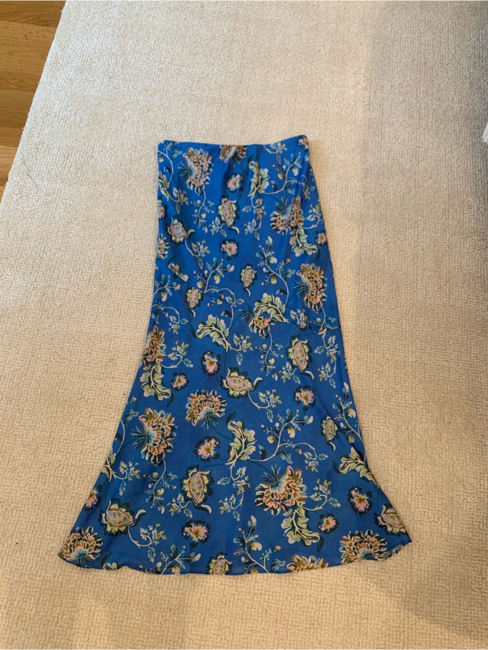 Heartloom Blue Floral Midi Skirt
